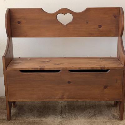 Pine Storage Bench 