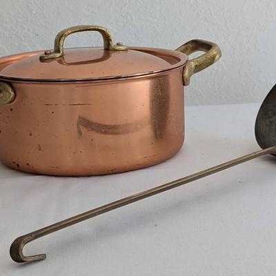 Tagus Chef Copper Pot and Copper Ladle