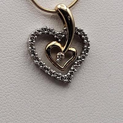 14K Chain and Heart Pendant