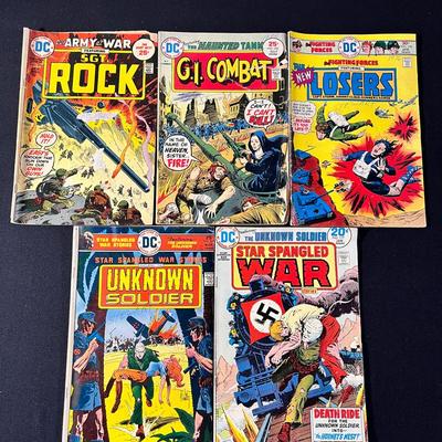 Lot 1 - Bronze Age DC War Comics - Standard Size 