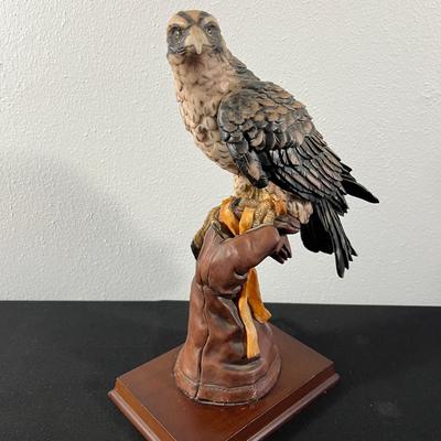 Bird Of Prey On Falconer's Hand Figurine