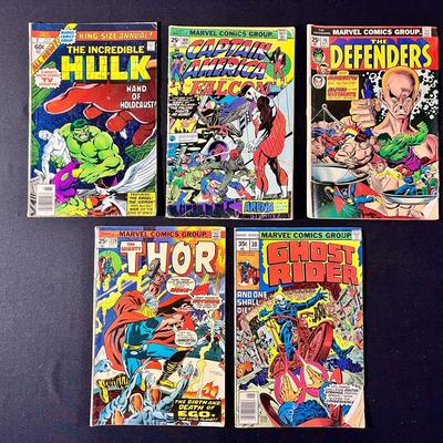 Marvel & DC Heroes Comic Lot with Two Treasury Editions – Hulk, Thor, Invaders, Wonder Woman & More