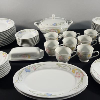 French Garden Porcelain China Set