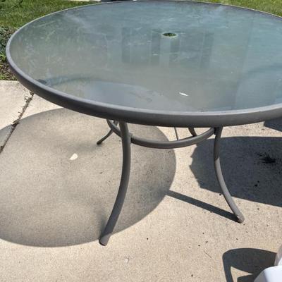 Tempered glass patio table