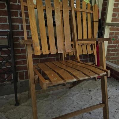 Sale Photo Thumbnail #80: wood fold out chair and fold out rocker