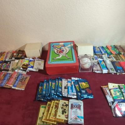 Signed Baseball & Assorted Baseball, Basketball, Football & Hockey Cards