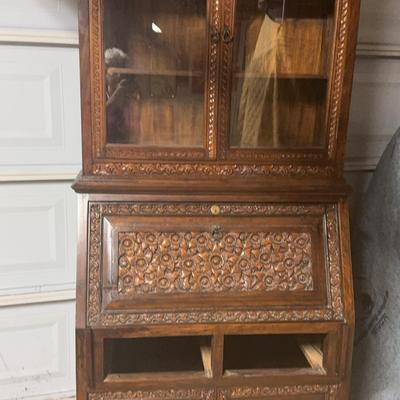 Vintage Drop Leaf Secretary Great DIY Project 