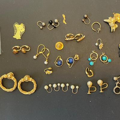 Mixed Bag of Vintage Earrings – Pierced & Clip-On Styles