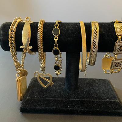 Charming Collection of 7 Vintage Bracelets – Includes Bangles!
