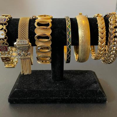 Charming Lot of 7 Vintage Bracelets – Includes Bangles