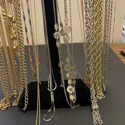 Large Assortment of Chains – With and Without Pendants