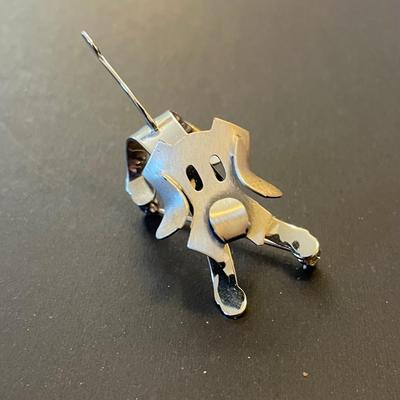 Vintage Sterling Silver Dog Pin – Charming Canine Design