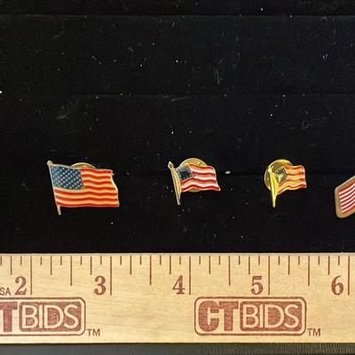 Assortment Of American Flag Pins