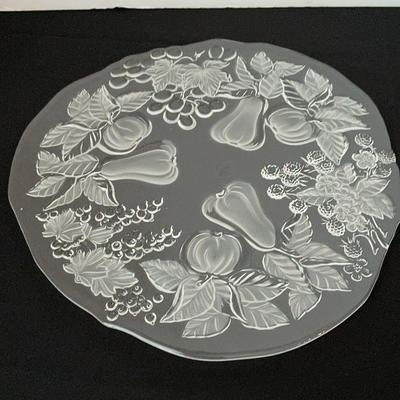 Mikasa Glass Plate With Fruit