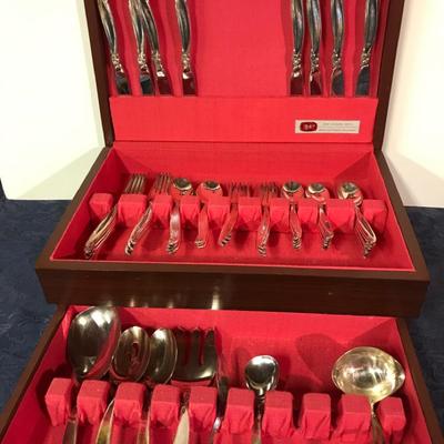 1847 Roger Brothers Silver Plate Flatware Set In Tarnish Box