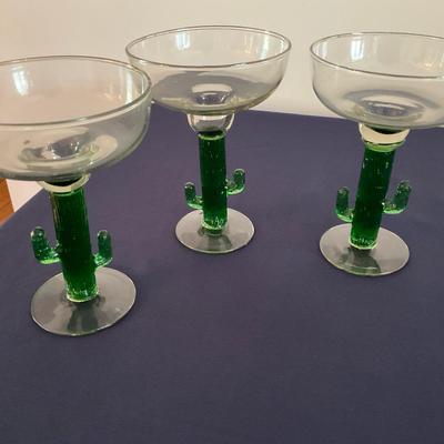 Possible Hand Blown Cactus Margarita Glasses