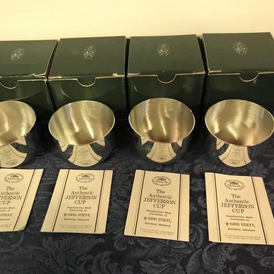 4 Kirk Stieff Cups Jefferson