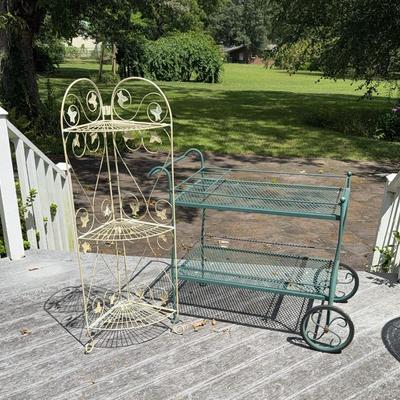 Garden Cart And Corner Plant Stand