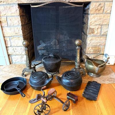 Cast Iron and Fireplace Lot