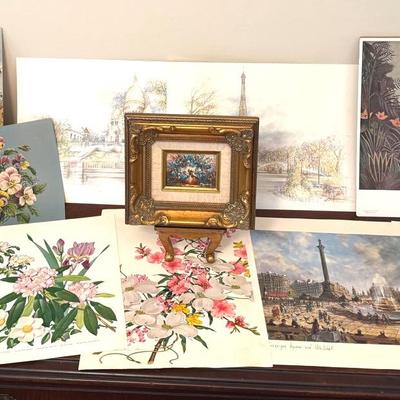 Old Prints And Oil Original 