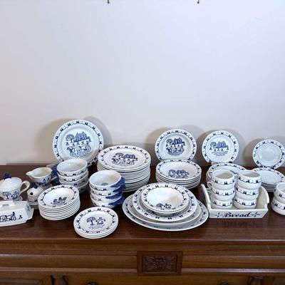 Vintage Metlox Poppytrail Provincial Blue Homestead