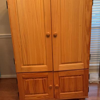 TV Armoire And HDTV Antenna