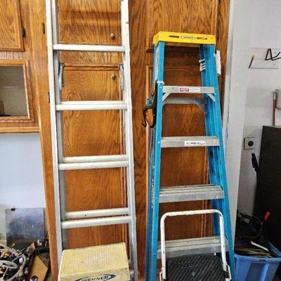 Sale Photo Thumbnail #103: 2 Ladders And 2 Step Stools 
