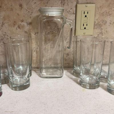 Sale Photo Thumbnail #162: Pitcher And Glasses