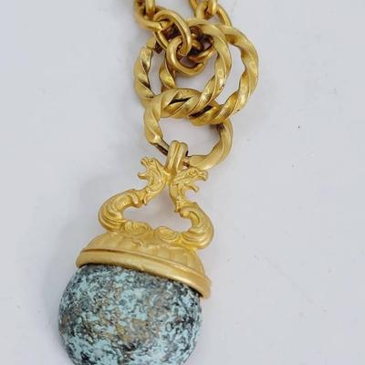 Gold Tone High Quality Necklace and Pendant Antique Style