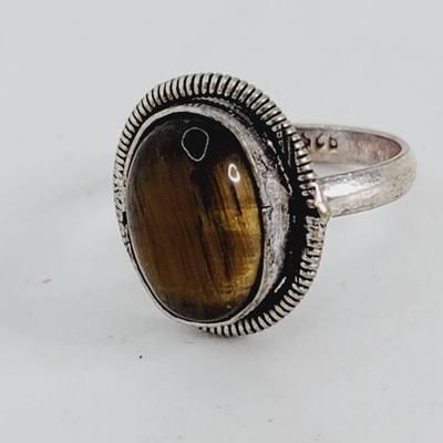 Tigers Eye Sterling Silver Ring 925 Sz 6