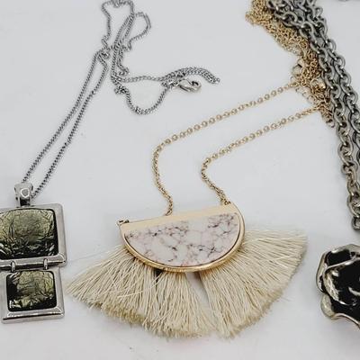 Work to Weekend Silver Tone and Gold Tone Necklaces 3pc 