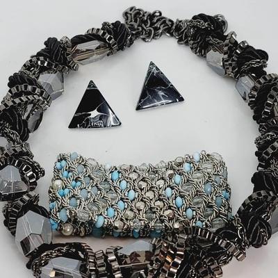 Industrial Punk Style Jewelry 3pc 