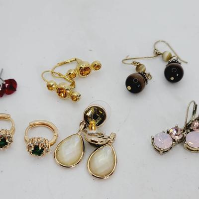 Swarovski And Other Faceted And Round Bead Crystal Earrings