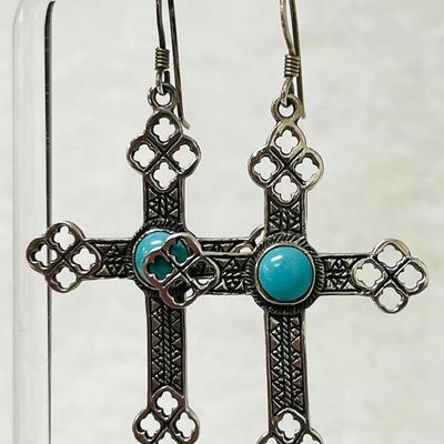 Sterling Silver Southwest Inspired Earrings