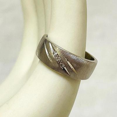 Signed GWR 14K White Gold Band