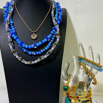 Beautiful Blue & Gold Toned Jewelry