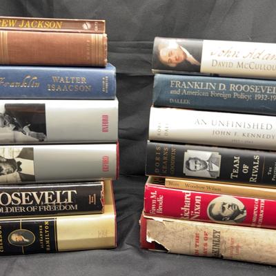 U.S. Presidential Biography Book Collection – 14 Hardcovers  Adams, Roosevelt, Kennedy & More