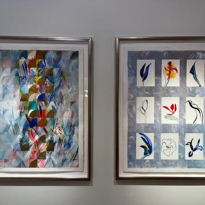 Ann Thornycroft Abstract & Botanical Prints – “Untitled 17” and C4 Floral Composition | 1994