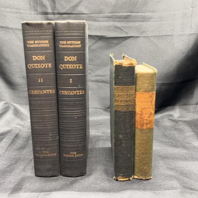 Vintage Book Collection – Don Quixote (1949), Last Days of Pompeii, Poems of Marvell
