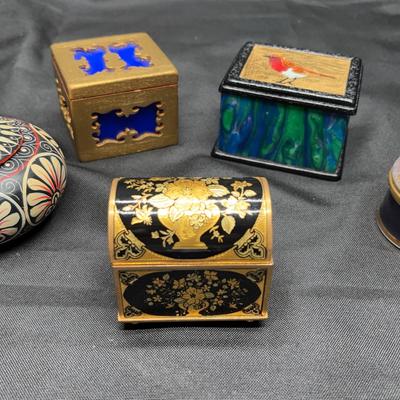 Decorative Trinket Box Collection – Includes 24K Gold Damascene Box from Spain & More