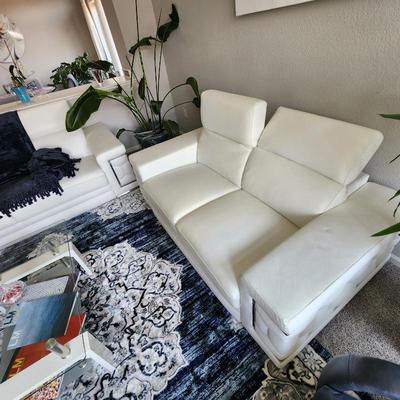 white leather sofa and love $2500 set
