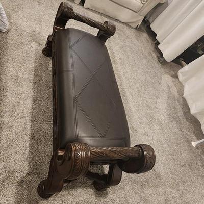 Leather and wood King size bed , nightstand, dresser w/mirror, and bench -- $2500

 og pp $3500   Mattress og pp $