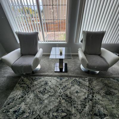White leather swivel  - set of 2 -- $1000

og pp $1728 set