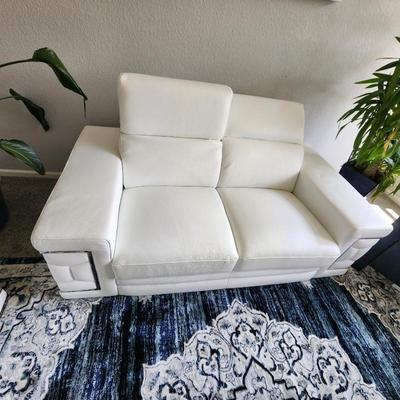 white leather sofa and love seat $2500 set