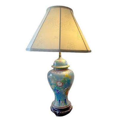Lot 027-001 
Chinese Cloisonné Jar Occasional Table Lamp