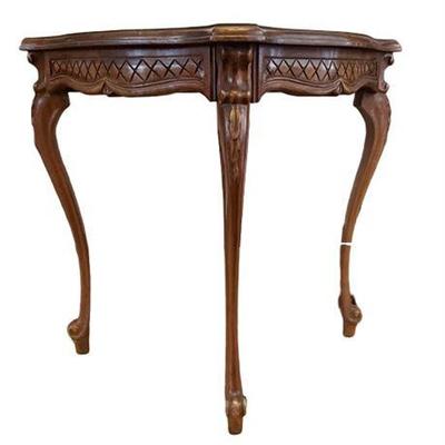 Lot 081   
Antique Carved French Demi Lune Table