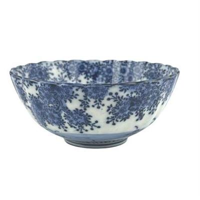 Lot 028-002   
Antique 19th Century Qing Dynasty Blue and White Porcelain Decorative Bowl