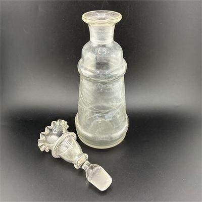 Lot 215   
Glass Decanter with Scalloped Edge, 19th C