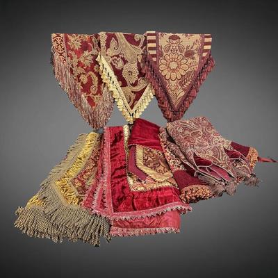 LS113 - Collection of Decorative Table Runners, Toppers, Mantle Panels - 8pcs.