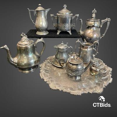 LS314 - Assorted Vintage Silverplate Serving Pieces